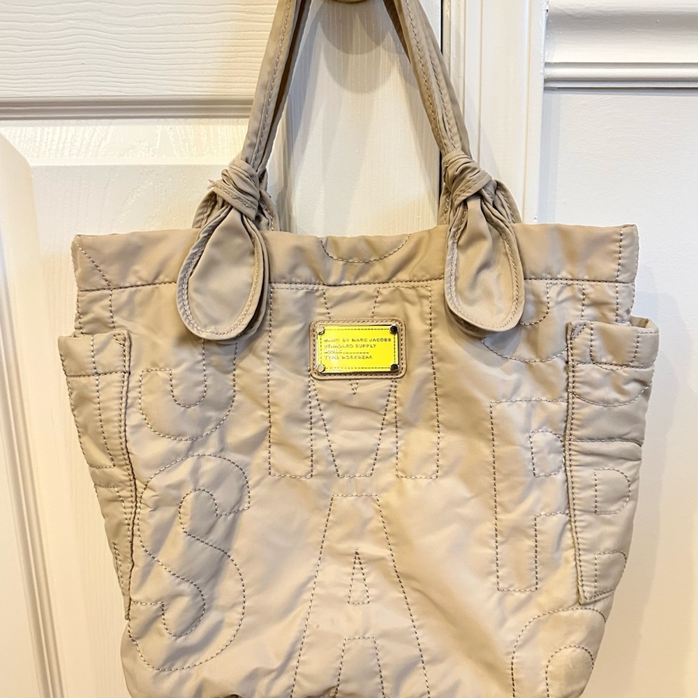 Marc by Marc Jacobs Quilted Nylon Tote – Beige
